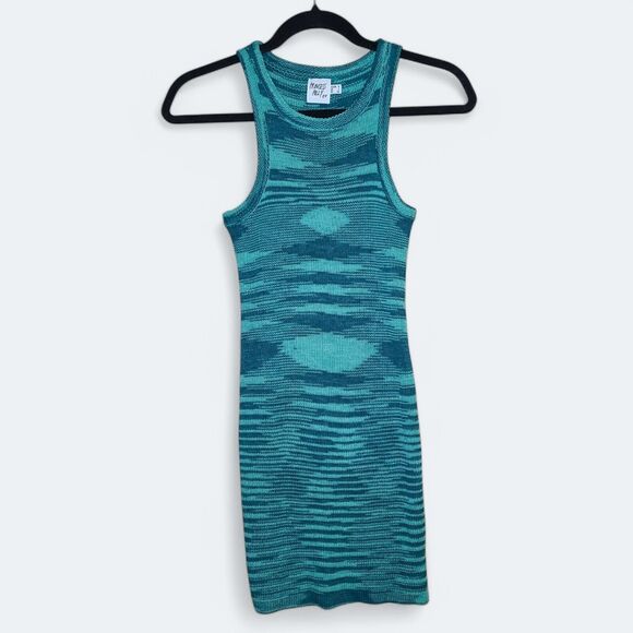 Princess Polly Dresses & Skirts - Princess Polly Elish Mini Slim Dress Women’s Size US 4 Teal Sleeveless Knit NWOT